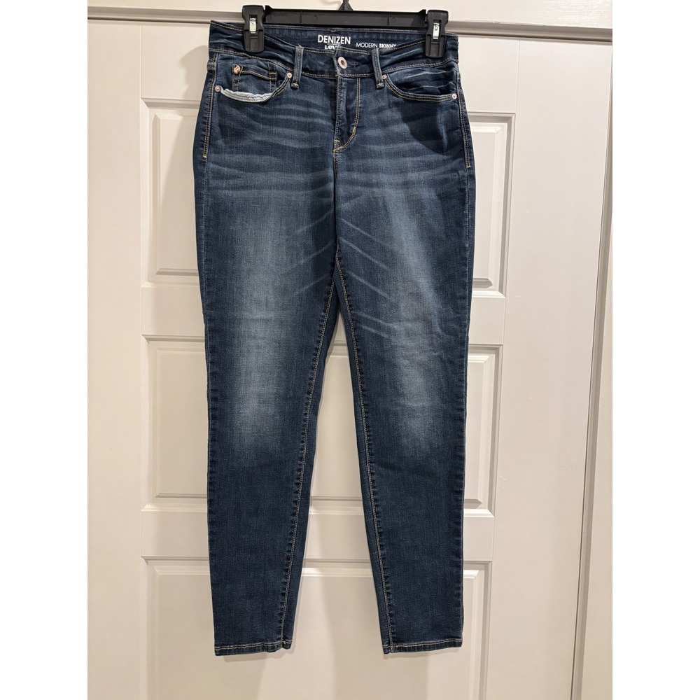 Denizen from Levi's Modern Skinny Jeans Dark Wash Stretch Denim 4M 27x32